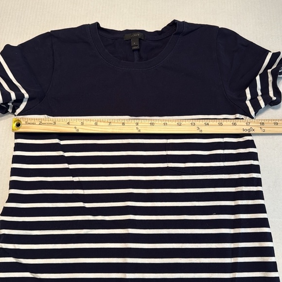 J. Crew Navy T-Shirt Dress in Nautical Stripe Size S - Picture 6 of 11